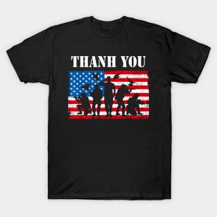 Thank You! Veterans Day & Memorial Day Partiotic Military T-Shirt